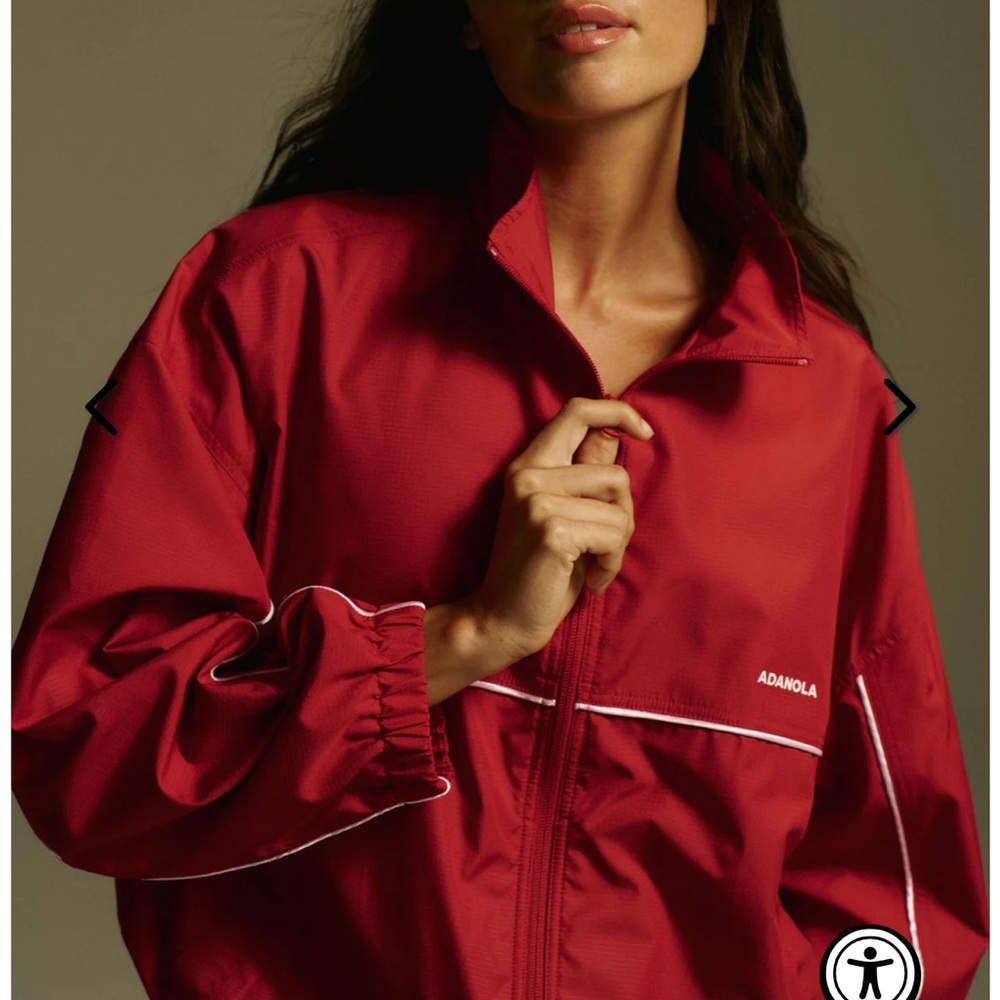 Adanola Red Bomber Jacket with Relaxed Sporty Fit